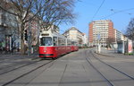 Wien Wiener Linien SL 1 (E2 4098 + c5 1498) Innere Stadt, Franz-Josefs-Kai / Rotenturmstraße / Marienbrücke am 23.