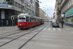 Wien Wiener Linien SL 49 (E1 4550 + c4 1366) Rudolfsheim-Fünfhaus, Märzstraße / Neubaugürtel am 16.