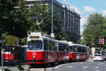 E2 4028 mit c5 1428 auf der Linie 2 auf dem Burgring, 28.06.2016  