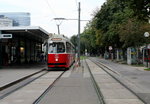 Wien Wiener Linien SL 31 (E2 4069 + c5 1462) I, Innere Stadt, Franz-Josefs-Kai / U-Bahnstation Schottenring (Endstation der SL 31, Einstiegstelle) am 25.