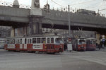 Wien WVB SL 42 (E 4603) / SL 41 (E1 4838) / SL 41 (c4 1339) Stadtbahnstation Währinger Straße / Währinger Gürtel / Währinger Straße im Oktober 1979. - Scan von einem Farbnegativ. Film: Kodak Kodacolor II (Safety Film 5075). Kamera: Minolta SRT-101.