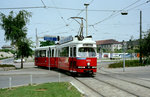 Wien WVB SL O (E 4623) II, Leopoldstadt, Praterstern im Juli 1982. - Scan von einem Farbnegativ. Film: Kodak Safety Film 5035. Kamera: Minolta SRT-101.