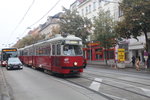 Wien Wiener Linien SL 49 (E1 4539 + c4 1361) XV, Rudolfsheim-Fünfhaus, Hütteldorfer Straße / Huglgasse am 19. Oktober 2016.