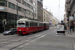 Wien Wiener Linien SL 49 (E1 4538 + c4 1359) XV, Rudolfsheim-Fünfhaus, Märzstraße / Neubaugürtel am 19. Oktober 2016.