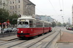 Wien Wiener Linien SL 5 (E1 4791 + c4 1308) II, Leopoldstadt, Nordbahnstraße (Hst. Mühlfeldgasse) am 17. Oktober 2016.