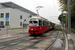 Wien Wiener Linien SL 25 (E1 4824 + c4 1338) XXII, Donaustadt, Prandaugasse / Tokiostraße am 21. Oktober 2016.