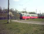 Praterkai 21.04.2003    Hier ist die Endstation der Straenabhnlinie 21