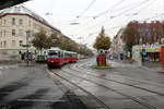 Wien Wiener Linien SL 43 (E1 4858 (SGP 1976) + c4 1358 (Bombardier-Rotax 1976)) XVII, Hernals, Hernalser Hauptstraße / Dittersdorfgasse am 19.