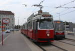 Wien Wiener Linien SL D (E2 4017 (SGP 1978) + c5 1426 /Bombardier-Rotax 1978)) III, Landstraße / X, Favoriten, Arsenalstraße (Hst.