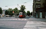 Wien Wiener Stadtwerke-Verkehrsbetriebe (WVB) SL 10 (E 4437 (Lohnerwerke 1963)) XVII, Hernals, Dornbach, Hernalser Hauptstraße / Güpferlingstraße im Juli 1977.