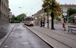 Wien WVB SL 10 (E 4447) XVII, Hernals, Hernalser Hauptstraße / Güpferlingstraße (Endstation Dornbach) im Juli 1982.