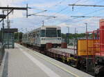 In Wien Praterkai diente am 27.07.2026 der �bergangswagen f�r Niederflurwagen 7924 der Wiener Linien (�BB 44 81 416 6 400-4 Lkmps) f�r einen U-Bahn Transport Richtung Stadlau. 