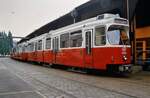 TW 4924 (Typ E6) der Wiener Elektrischen Stadtbahn (WESt), Betriebsbahnhof Michelbeuern (16.08.1984)