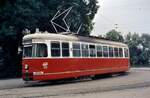 TW 117 auf der Linie 46 der Wiener Straßenbahn, 16.08.1984