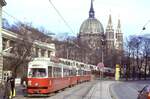 Wien 4716 + 1343, Gumpendorfer Straße, Mariahilfer Gürtel, 20.12.1986.
