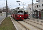 Wien Wiener Linien SL 25 (E1 4781 + c4 1323 / c4 1307) XXII, Donaustadt, Kagran, Tokiostraße / Donaufelder Straße am 11. Feber / Februar 2019.
