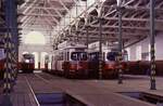 Welcher Betriebsbahnhof der Wiener Stra�enbahn ist das wohl?   Datum: 16.08.1984