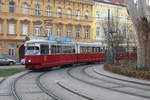 Wien Wiener Linien SL 25 (E1 4549 + c4 1356 (Bombardier-Rotax, vorm. Lohnerwerke, 1975 bzw. 1976)) XXI, Floridsdorf, Leopold-Ferstl-Gasse / Linke Nordbahngasse am 29. November 2019.