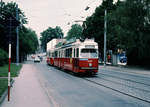 Wien Wiener Stadtwerke-Verkehrsbetriebe / Wiener Linien: Gelenktriebwagen des Typs E1: Motiv: E1 4517 als SL 60/62.