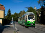Graz     Graz Linien TW 501 als Linie 1 in der Leechgasse, 30.09.2020.