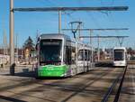 Graz. Zu Faschingsdienstag richteten die Graz Linien einen Sonderverkehr ein. Im Zuge dessen verkehrte die Sonderlinie 4/6, hier ist der Variobahn 207 auf besagter Linie am Jochen-Rindt-Platz zu sehen.