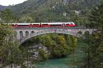 Cityjet 4744 016 befährt am 26.09.2017 die Brücke bei Steyrling.