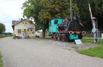 Im Bahnhof Rohrbach Berg ist das M�hlkreisbahnmuseum untergebracht.(bei Km 48,7 der M�hlkreisbahn)Im Vordergrund ist die "Aigen" abgebildet die erste Lokomitive auf der M�hlkreisbahn im Dienst von