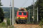 �BB X 552 019-2 dieselhydraulischer Motorturmwagen MTW 99 81 9131 519-6 auf Fahrt Richtung Wels, Passauerbahn KBS 150 Passau - Wien, fotografiert am Granitwerk Sch�rding am 05.07.2012