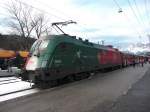 Am 24.01.2009 f�hrte 1016.025 "Portugal" einen Hahnenkamm-Express St.Johann nach Kitzb�hel.