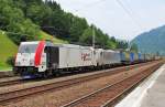 Am 1.Juli 2012 war 185 664 mit einer Lomo 186er in Dorfgastein mit einem Brenner-Umleiter auf dem Weg �ber Spittal & Villach nach Tarvisio-Boscoverde.