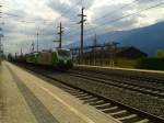 SETG 193 831 "Christian Doppler" + SETG 193 204 "Wolfgang Amadeus Mozart" mit G 47890 (Jesenice - Deutschland) am 13.9.2015 bei der Durchfahrt in Pusarnitz.