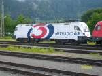 1116 264-3 "Hitradio Ö3" am 19.5.2013 im Bahnhof Spittal-Millstättersee.