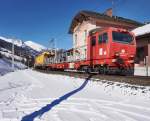 Nachschuss des Tunnelrettungszuges mit X 690 002-1 am Zugschluss.