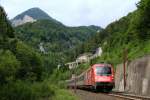 SZ 541 101 f�hrt mit dem EC 1212 "Mimara" von Zagreb Glavni kolodvor nach Spittal-Millst�ttersee am 06.06.12 bei Rosenbach vorbei.