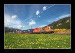 Frühling im Liesingtal - 1016 048 "Feuerwehr und Katastrophenschutz" rollt mit dem Containerzug 43601 durch Kammern, aufgenommen von meinem Sohn Beni.