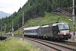Nachdem am 04.07.2018 alle LKW-Fahrer den Begleitwagen im RoLa-Terminal verlassen hatten, fuhr MRCE/ÖBB X4 E-864 (193 864-6) mit dem Begleitwagen aus dem Terminal raus zum ehemaligen Bahnhof