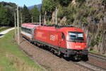 ÖBB 1216 003-4 mit dem EC 87 von München Hbf nach Venezia Santa Lucia.