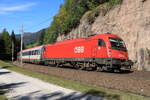 ÖBB 1216 011-7 mit dem EC 89 von München Hbf nach Bologna Centrale.