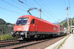 ÖBB 1216 001-8 als Zuglok einer ROLA von Wörgl Terminal Nord nach Brennersee bei der Bergfahrt.