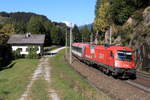 ÖBB 1216 015-8 mit dem EC 87 von München Hbf nach Venezia Santa Lucia.