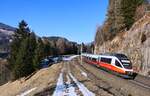 4024 090-4 als S 5218 nach Brennero/Brenner am 17.02.2025 bei Gries am Brenner.