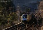 Dispo-Taurus mit Cousine 189 bringt einen Containerzug zum Brenner.
