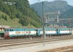 Drei FS-E-Loks, die 656 172 und zwei BR 405, haben am 29.08.2004 einen G�terzug von Bozen nach Brenner gebracht und warten jetzt auf ihren n�chsten Einsatz.
