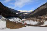 Ein �BB 4024 f�hrt als R vom Brenner nach Innsruck, St.Jodok am 10.03.12
