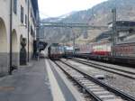 Am 03.11.2011 r�ckte E652 016 aus um einen Zug nach Italien zu �bernehemen.
