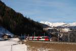 4024 073 mit R 5212 am Brennerpass - Richtung Innsbruck, bei St.