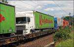 Impression einer RoLa im Inntal: Ein h�ufiger Kunde der RoLa&acute;s ist die Spedition  KUFSTEINER - Transport ist unser Leben .