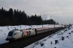 1116 264-3 ``Hitradio �3`` der �BB f�hrt am 27.2.2013 mit dem �BB IC Innsbruck-Wien West zwischen W�rgl und Kirchbichl Richtung Kufstein.