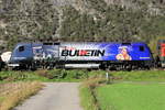 1116 222 im "Red Bulletin" Design bespannte die zweite Zuggarnitur in der Mitte des RailJet's 166/566 nach Zürich HB / Bregenz.