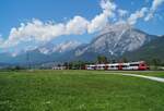 Zugkreuzung auf der Arlbergbahn - Im Jahr 2020 noch alltäglich waren die ÖBB-Talent im Schrägdesign.